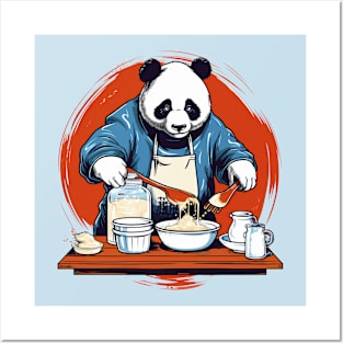 chef panda bear Posters and Art